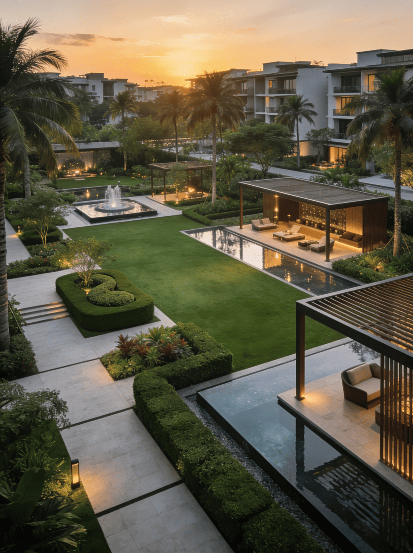 Godrej Brooklyn Avenue Kukatpally &mdash; artist's impression of the landscaped gardens